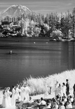Infrared Wedding Image at Lake Wilderness